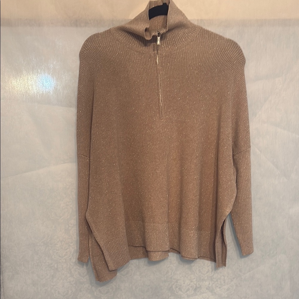 Tommy Bahama Tan Cowl Neck Sweater with Relaxed Fit